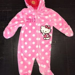 Hello Kitty fleece bunting suit 3-6 month girl